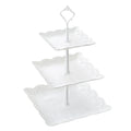 3 Tier Cake Stand Display White Rack Afternoon Tea Wedding Cupcake Plate Party Tableware Xmas Brithday Decoration Dessert Holder