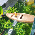 Handmade Wooden Boat Decoration Mini Floating Boat Model Landscaping Fishing Boat Fish Tank Pond Decoration Aquarium Accessories