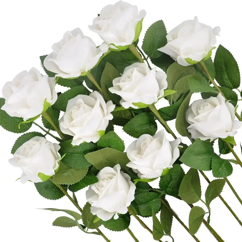 5/10pcs Artificial Flowers Silk Rose Hom Decor Wedding Bridal Bouquet Outdoor Garden Arch Accessory Valentine's Day Diy Gift Box