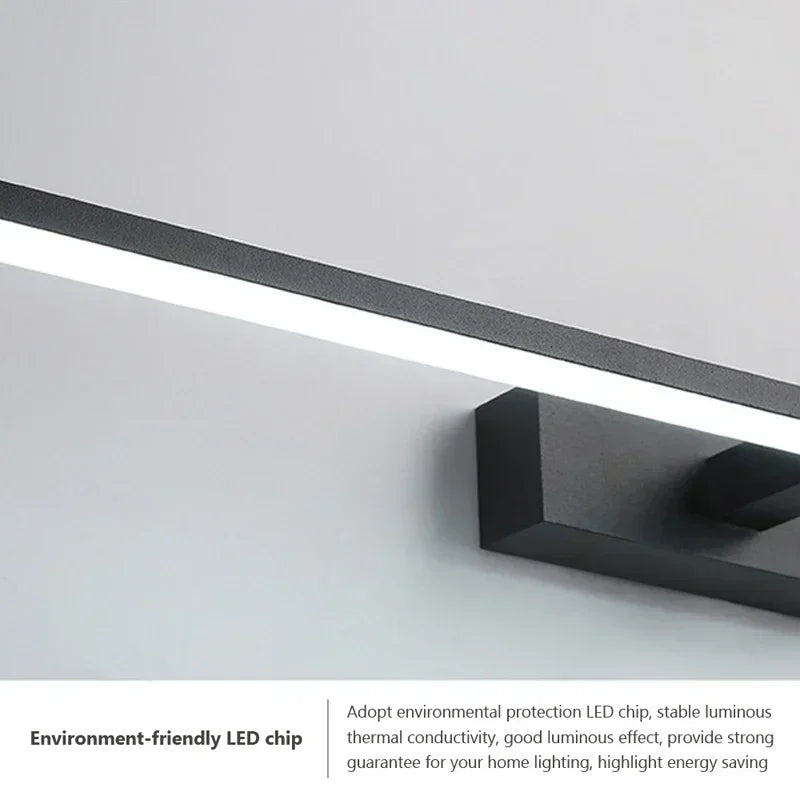 DINDALLED LED Bathroom Mirror Light, Modern Wall Sconce for Vanity Bedroom, Aluminum Home Decoration Line Lamp Fixture