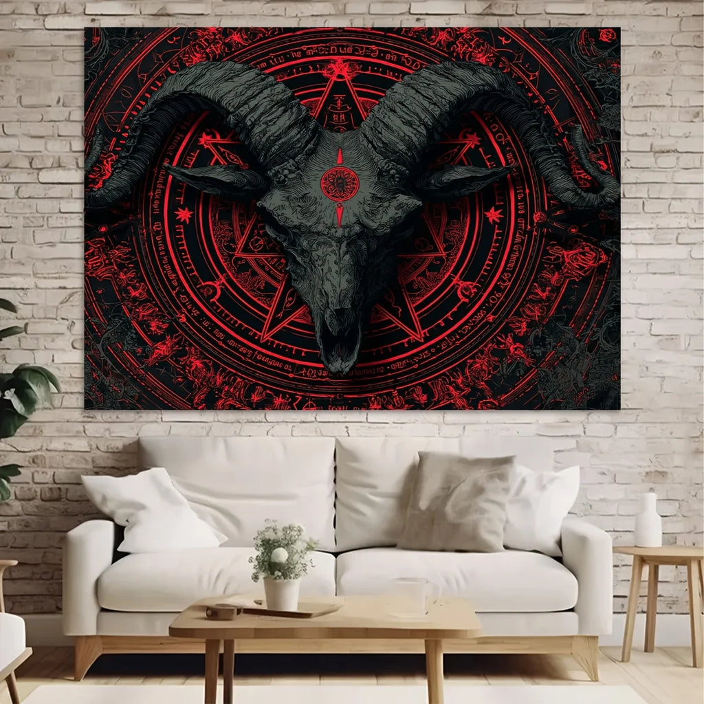 VIKAMA Halloween Tapestry Gothic Dark-Themed Party Backdrop Decor Tapestry Home Decor Wall Decor Wall Hanging