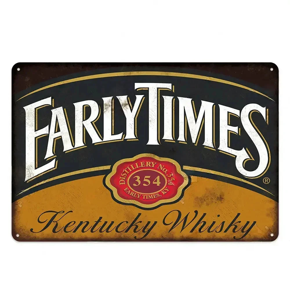 Retro Whiskey Plaque Metal - Enhance your decor with this lovely vintage metal sign. Ideal for pub,bar,club,living room,man cave