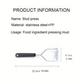Stainless Steel Potato Masher Manual Fruit Vegetable Pressure Mud Machine Kitchen Children Food Crusher Complementary Gadget