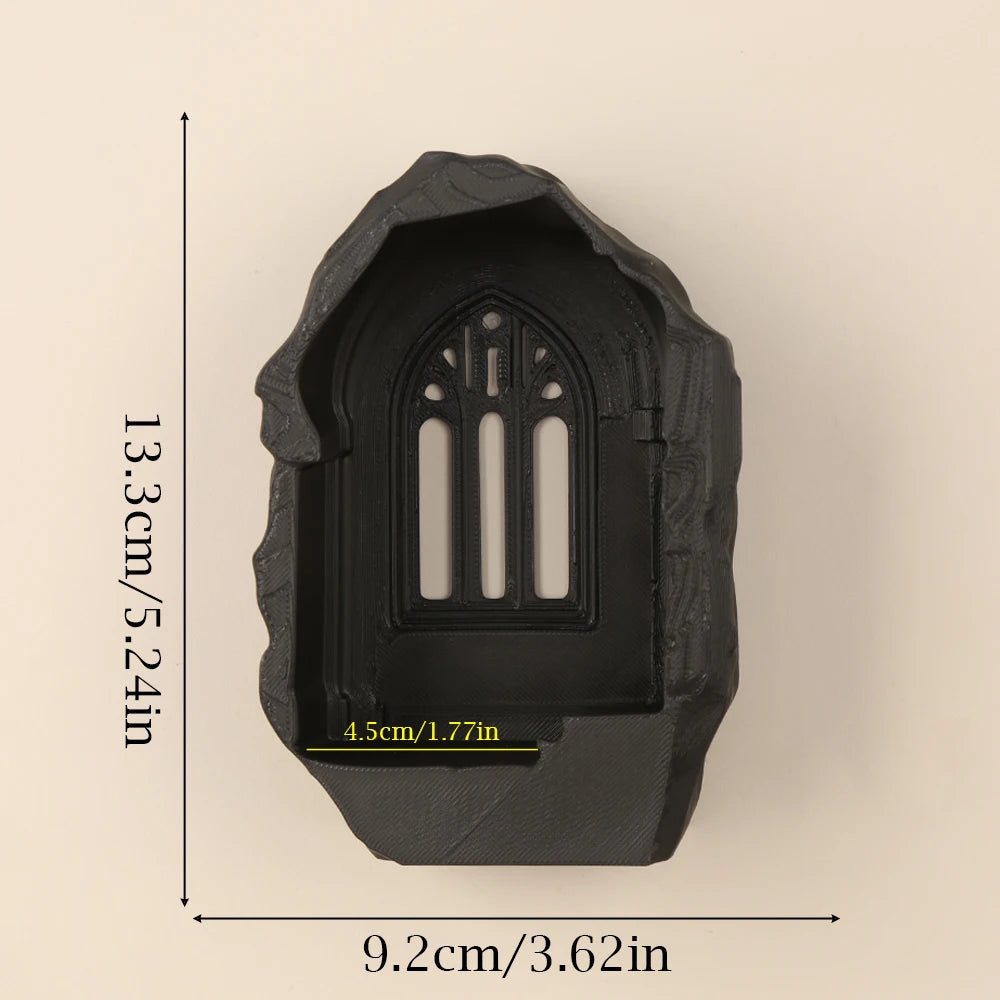 Cross-Border Gothic Church Arch Window Wall Niche Candle Holder For Dark Style Wall Decor & Candle Display Scenario