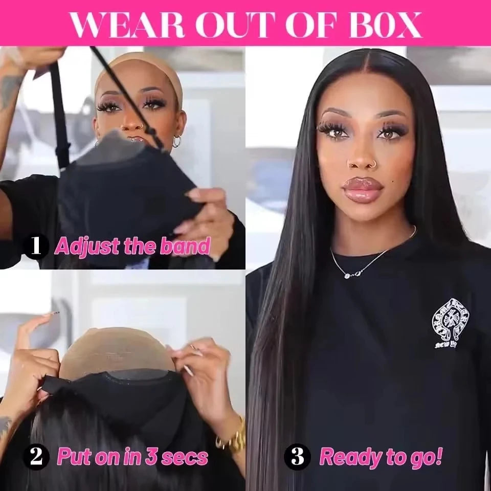250% Density Straight Human Hair Lace Wig