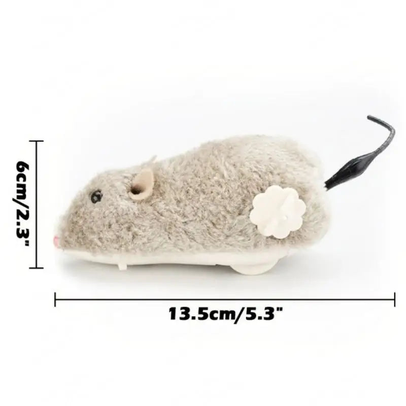 1Pc Funny Lifelike Plush Mouse Running Rat Toy for