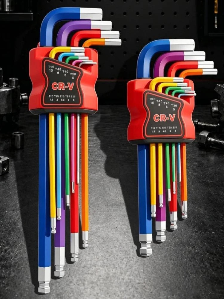 9-Piece Industrial Ball-End Hex Key Set