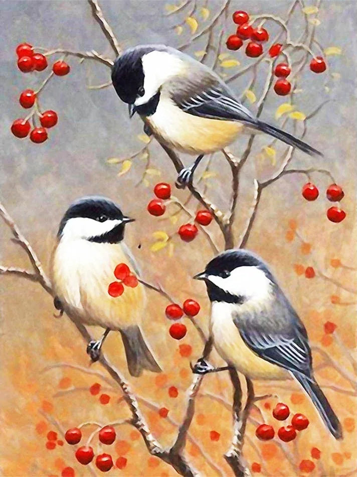 Huacan Diy Diamond Painting Animal Full Drill Embroidery Bird Home Decor Gift Rhinestone Pictures Craft Kit