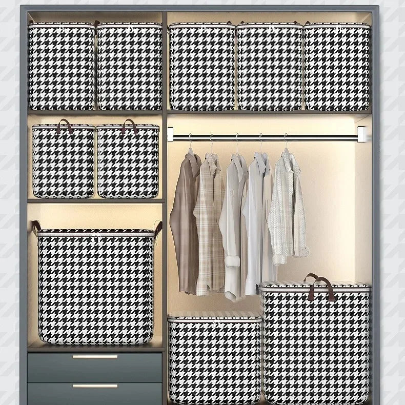 1pc Organizer Clothes Storage Bags Large Capacity Quilt Moving Box Tote Bag Dustproof Clothing Wardrobe Home