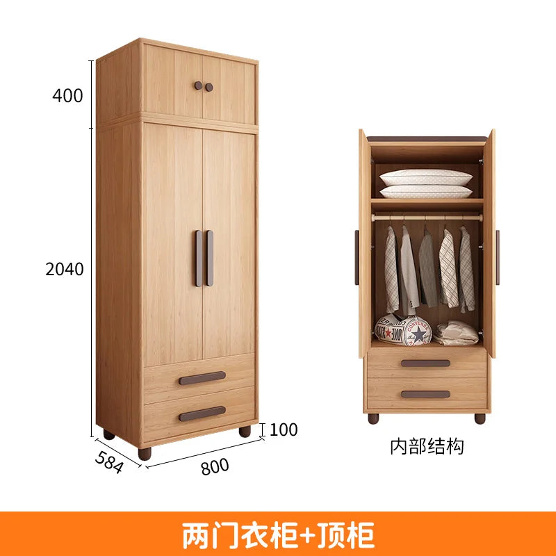 Storage Wooden Wardrobes Bedroom Hanger Shirts Clothing Wardrobes Layered Apartment Ropero Armable De Ropa House Accessories
