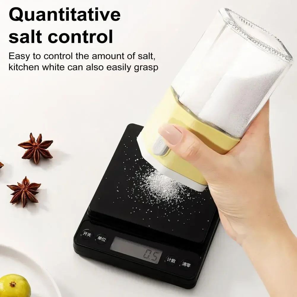 2026 New Kitchen Quantitative Salt Bottle Spice Can Pepper Chili Powder Jar Glass Seasoning Tank Sealed Moisture-proof Gadgets