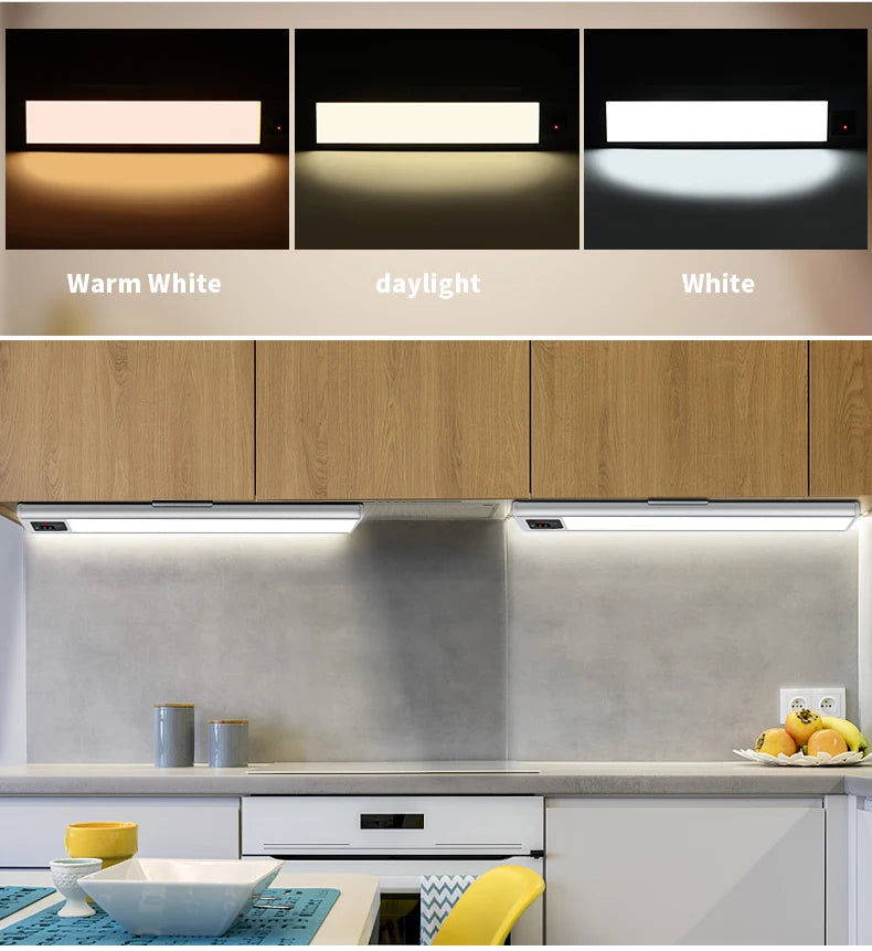 Wall Lamps Indoor LED Lighting Bar Hand Sweep Motion Sensor Light for Bathroom Kitchen Closet 5V USB Rrchargeable Mirror Light