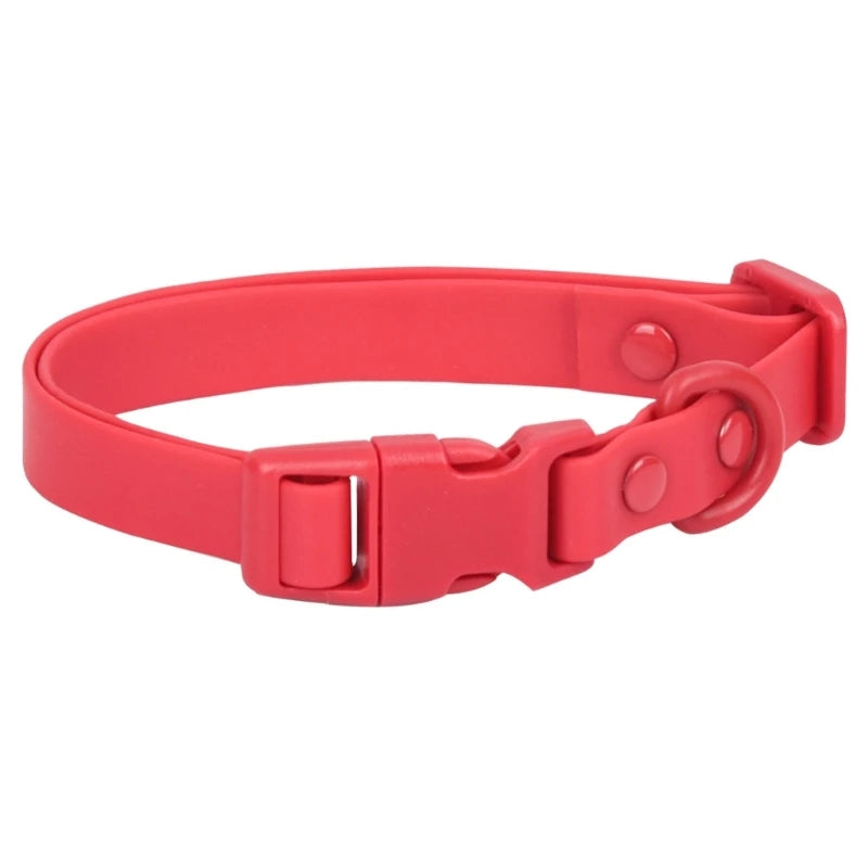 448B Waterproof Dog Collar Adjustable Length Macaron Color Pet Collar with Leash Large Dog Training Accessories