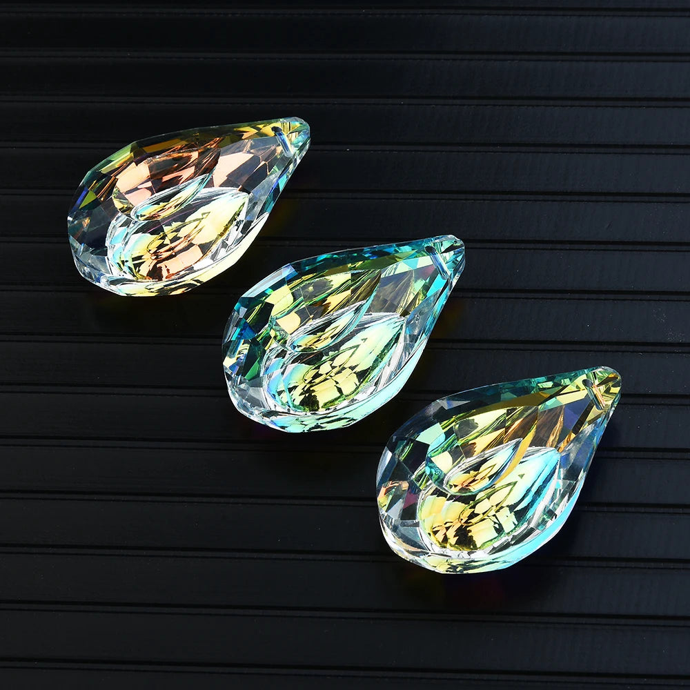 1Pc 50mm Glass Crystal Prism Suncatcher Rainbow Make Hanging Droplot Pendants For Window Ornament Chandelier Part DIY Home Decor