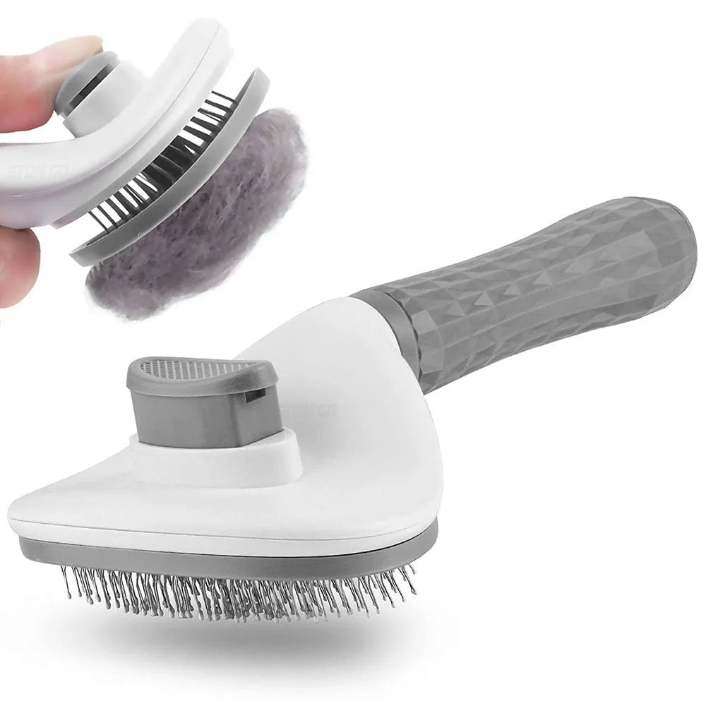 Self Cleaning Slicker Brush for Dogs and Cats Stonego Pet Grooming Tool Removes Undercoat Shedding Mats and Hair