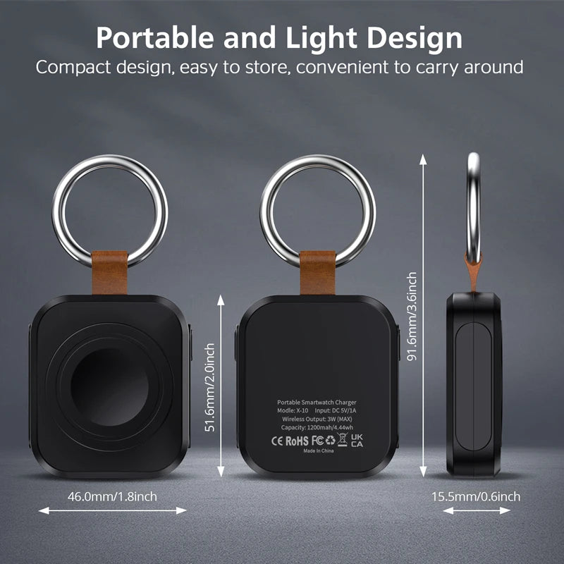 OnePlus Mini Magnetic Watch Wireless Charger For IWatch Portable Power Bank Charging For Watch 10 9 8 7 6 5 Se Ultra Series