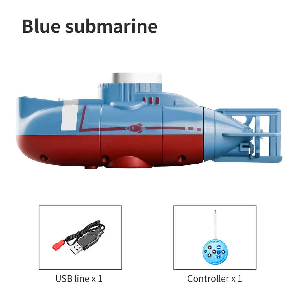 Mini RC Submarine 0.1m/s Speed Remote Control Boat Waterproof