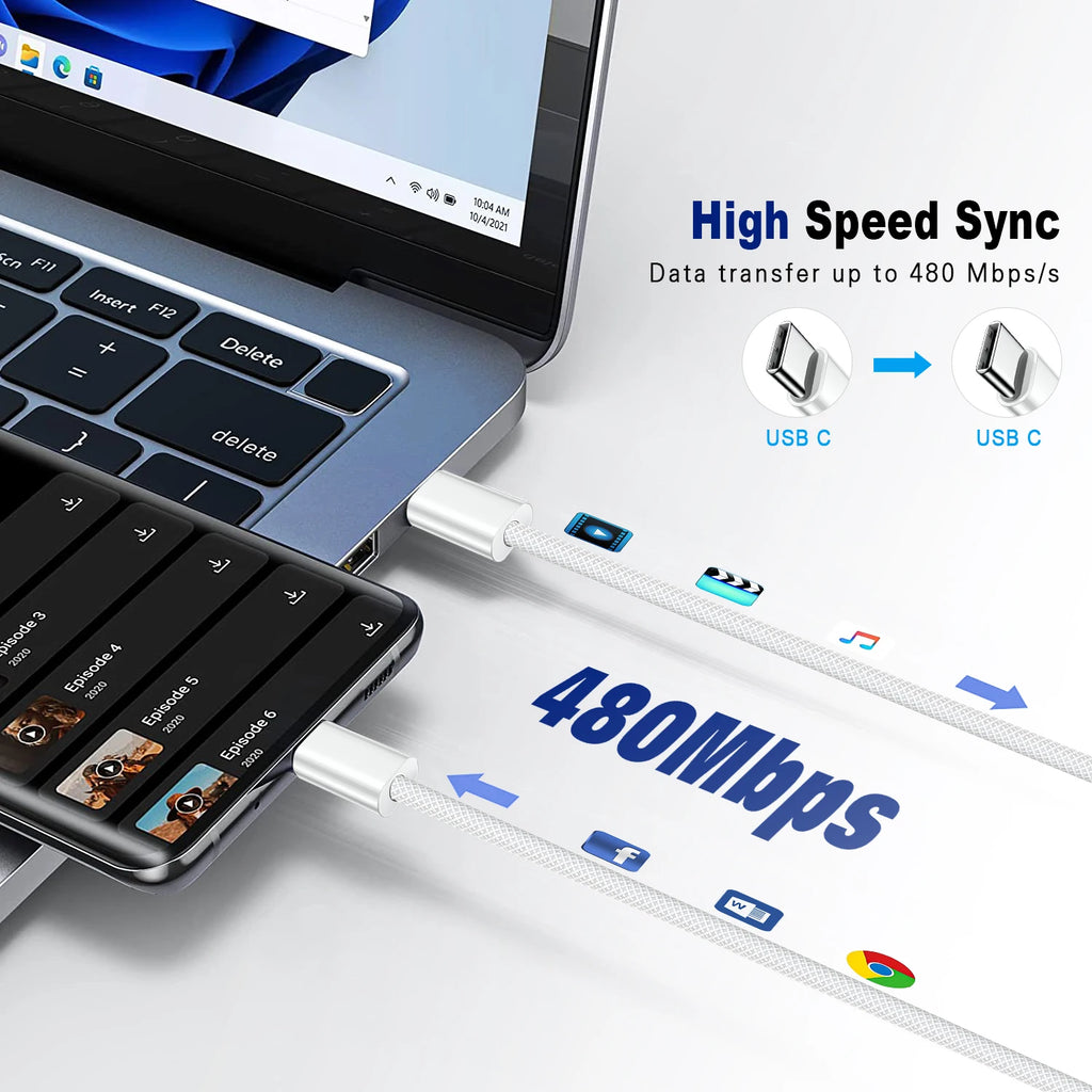 Type C to Type C Cable Data Line for Iphone