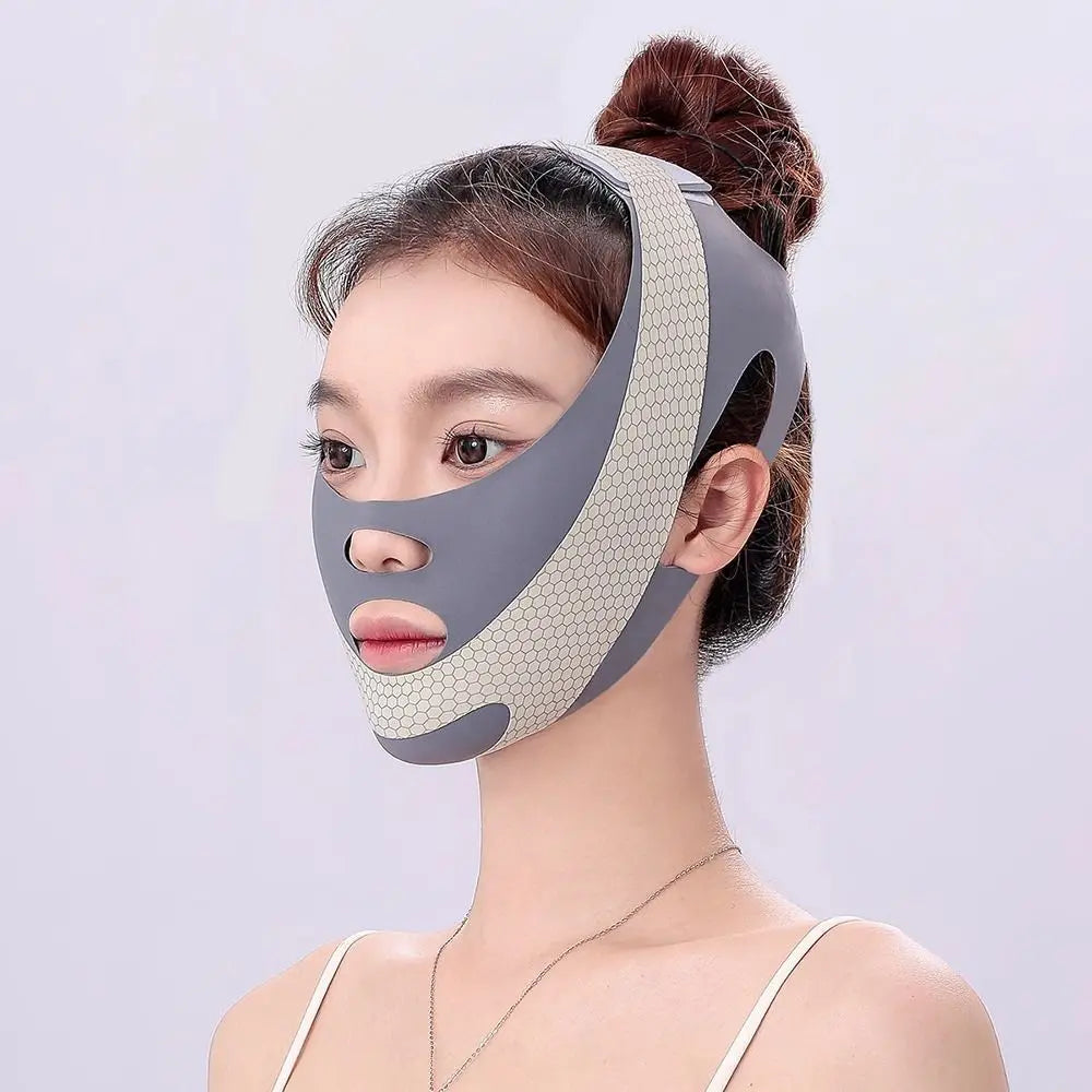 Adjustable Face Sculpting Sleep Mask Elastic Slimming Strap Lifting Tightening Mask Breathable Skin Care V Line Shaping Mask