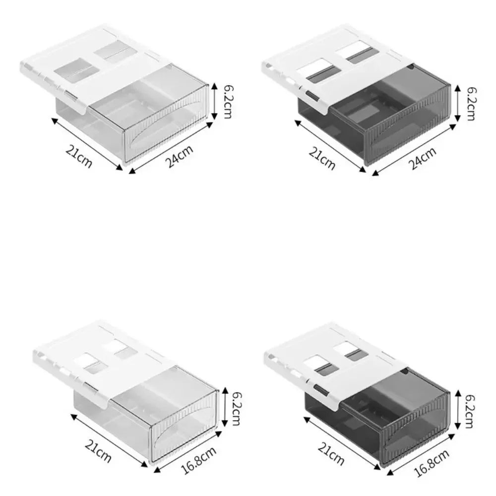 Drawer Storage Box Under Table Hidden Self-Adhesive Drawer Type Storage Cabinet Office Desk Organizing Large Capacity Drawer