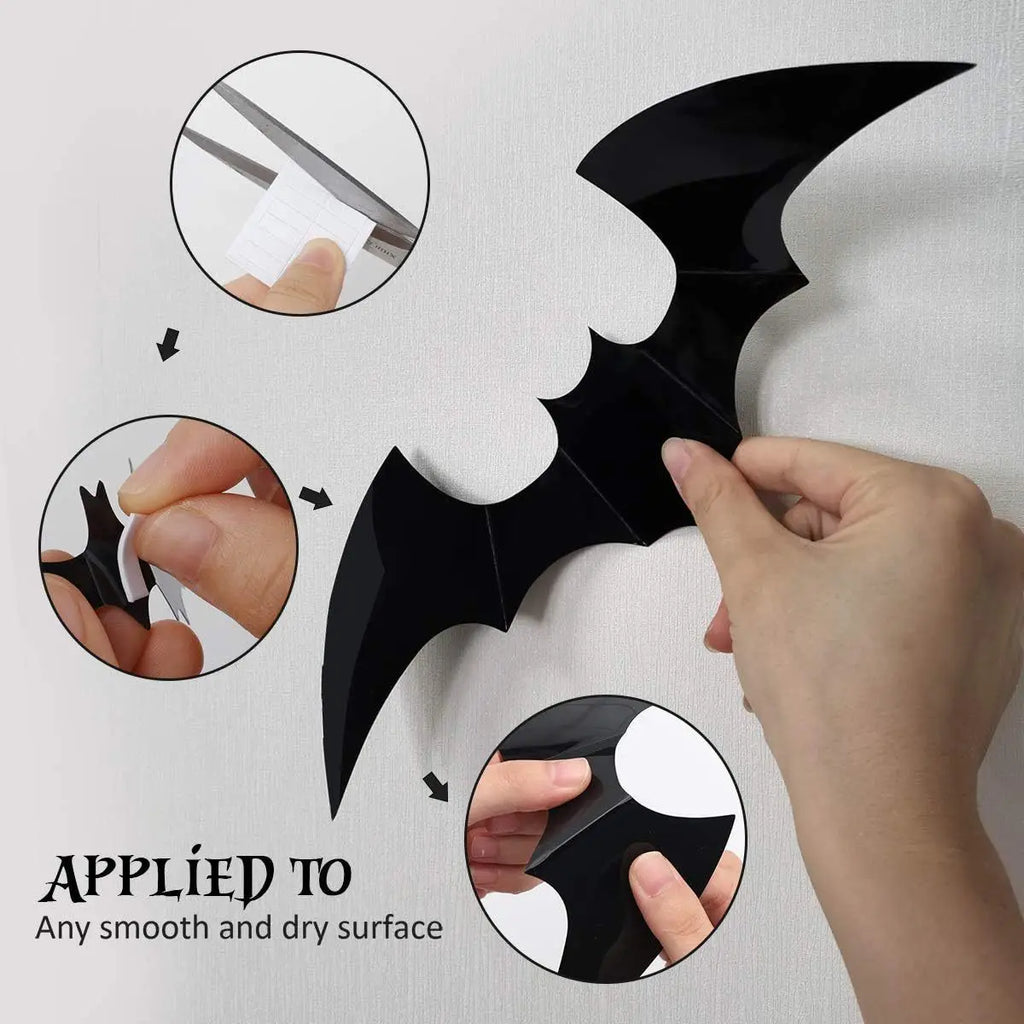 Halloween Decoration 3d Bat Wall Stickers Decoration Furniture Windows