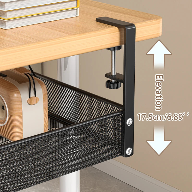 Clamp-On Under Desk Drawer Organizer