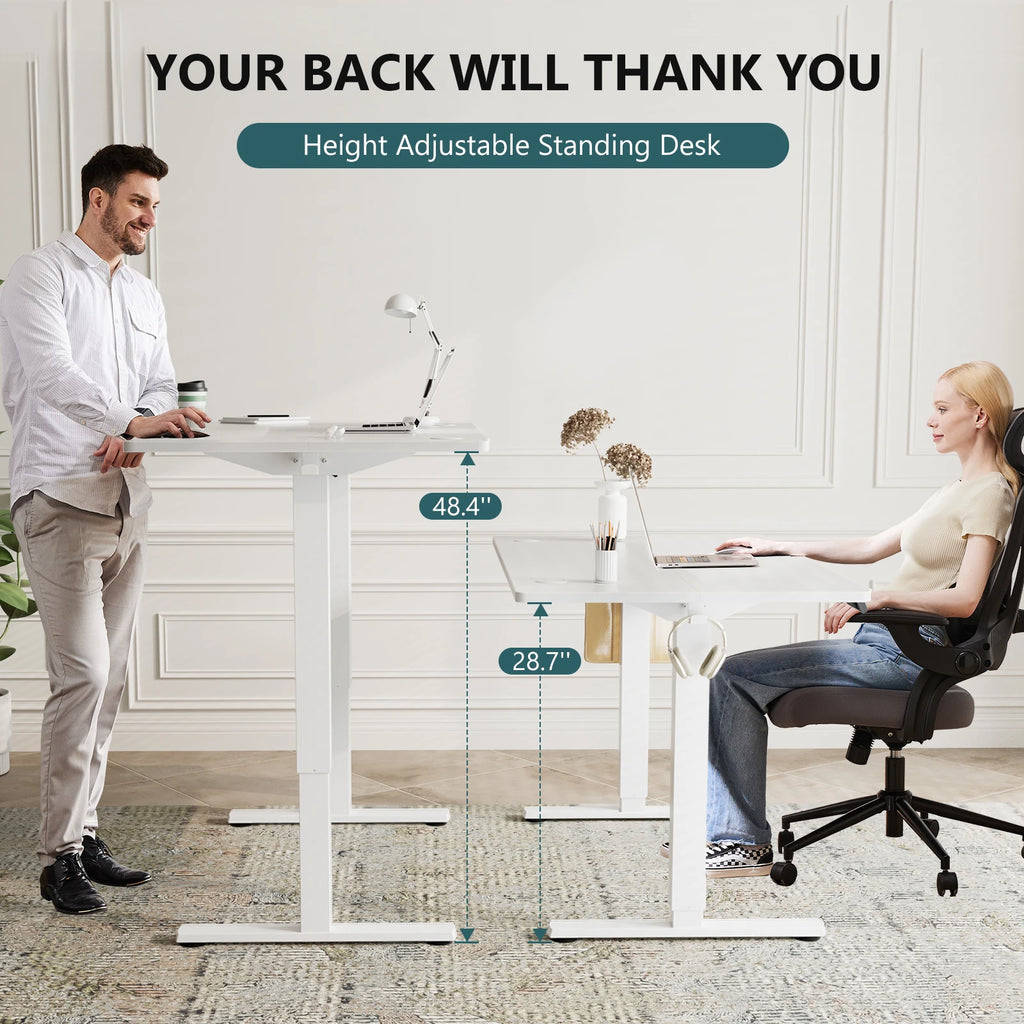 JHK 63x24 Inch Electric Standing Desk Ergonomic Height Adjustable