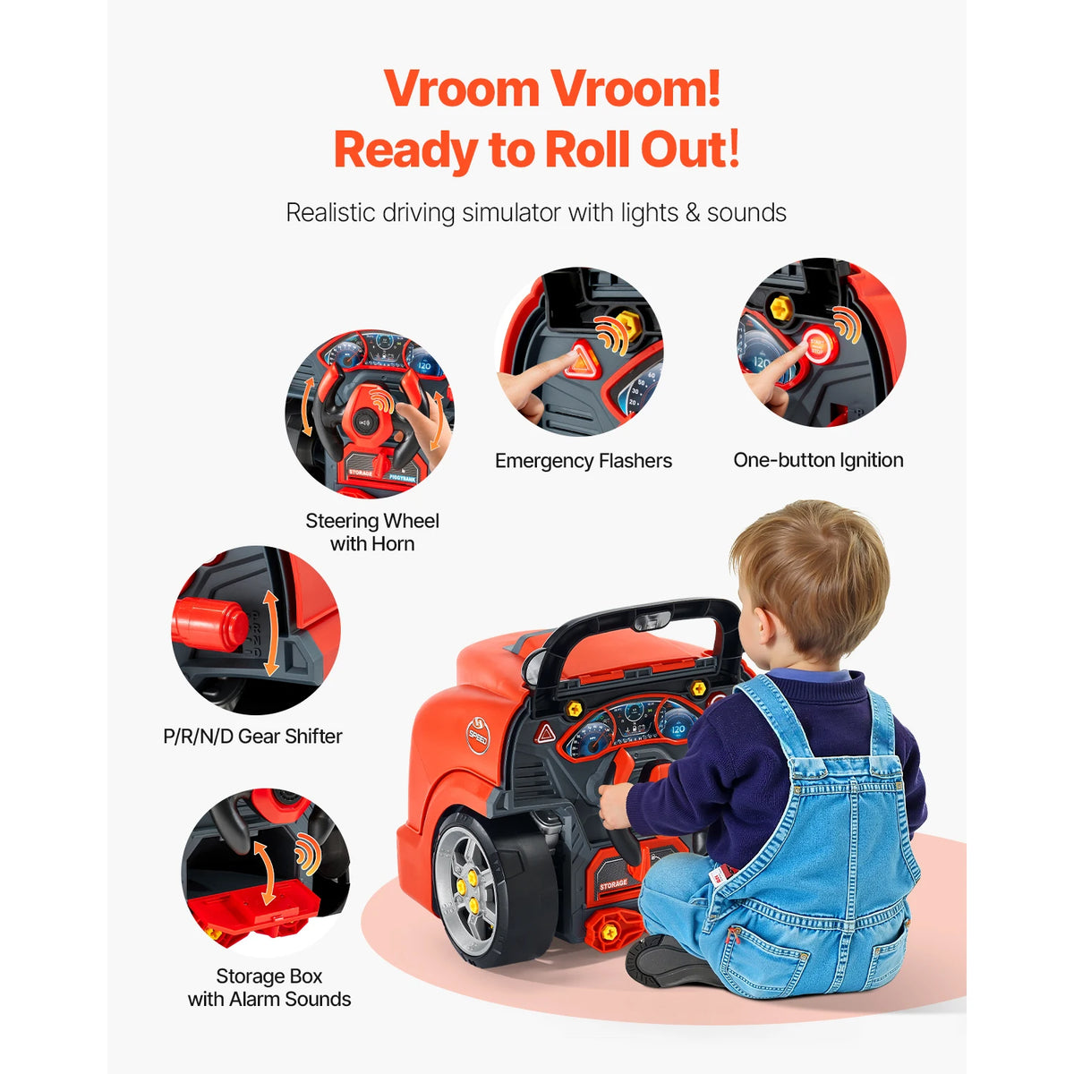 SucceBuy 60 Pcs Kids Mechanic Car Repair Set with