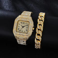Luxury Fashion Men Women Watch Set Silver Strap Ladies Quartz