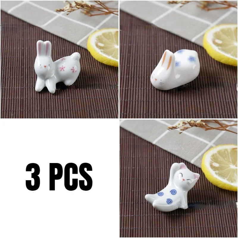 Cute Cat Ceramic Chopsticks Holder Stand Fine Design Chopstick Rack Pillow Care Rest Japanese Style Kitchen Tableware Tools New