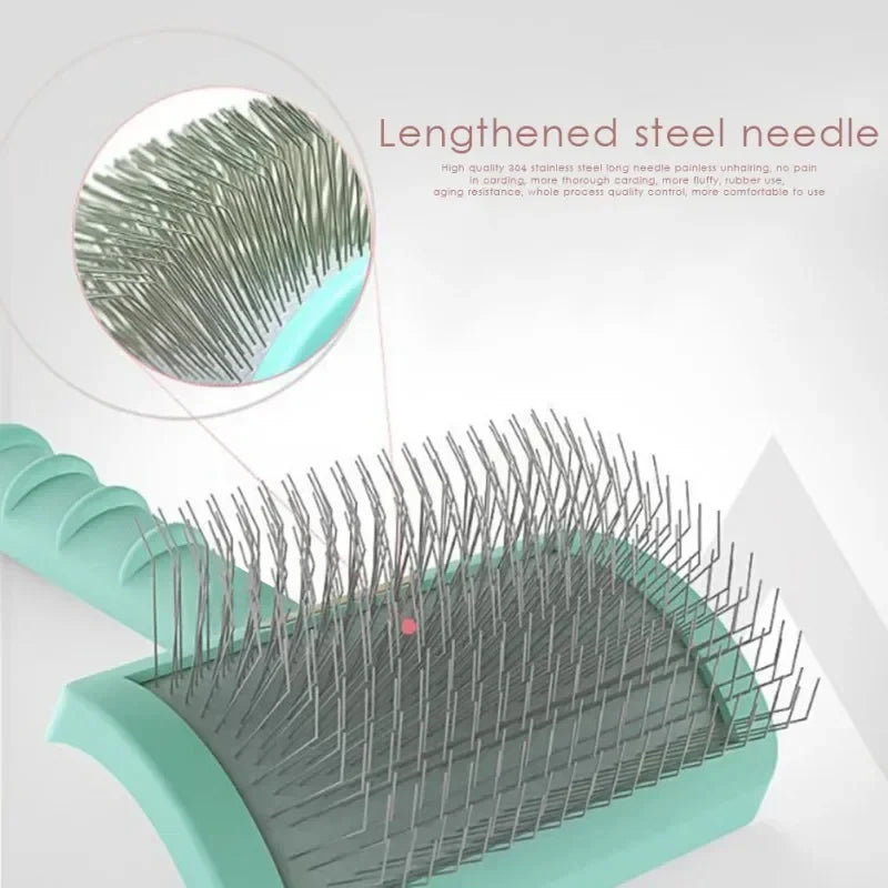 Dog Grooming Comb Shedding Hair Remove Needle Brush Slicker