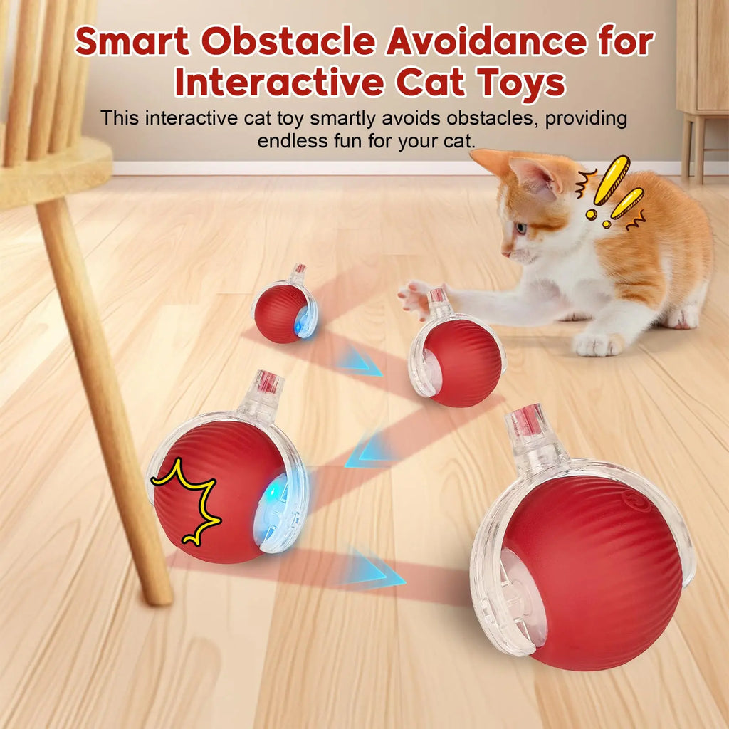 Interactive Dog Cat Toy Ball, Automatic Moving Bouncing Rolling, Pet Smart Chase Ball Rechargeable, Enrichment Toys