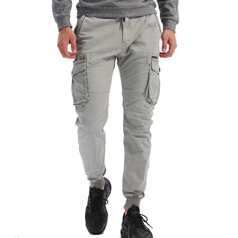Cotton Men Cargo Pants Khaki Casual Men Tactical Joggers
