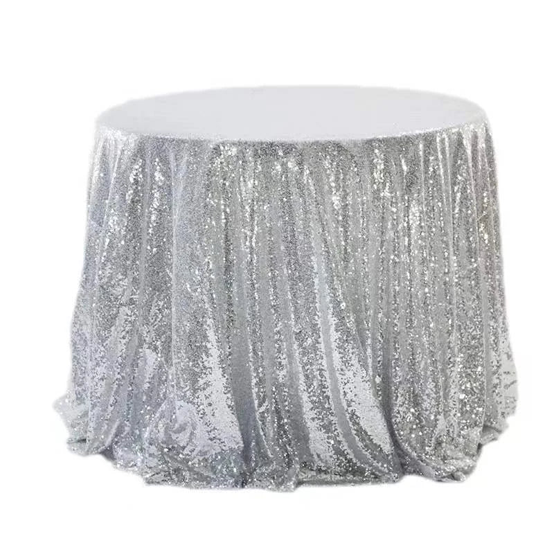 180cm Round Sequin Tablecloth  for Wedding Banquet Wedding Birthday Christmas Party Table Decoration Sequin dining table decorat