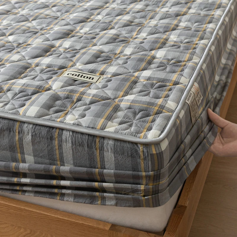 A-Class Pre-Washed Cotton Mattress Protector Cover - Ultra Soft, Antibacterial, Hypoallergenic for a Serene Sleep Experience