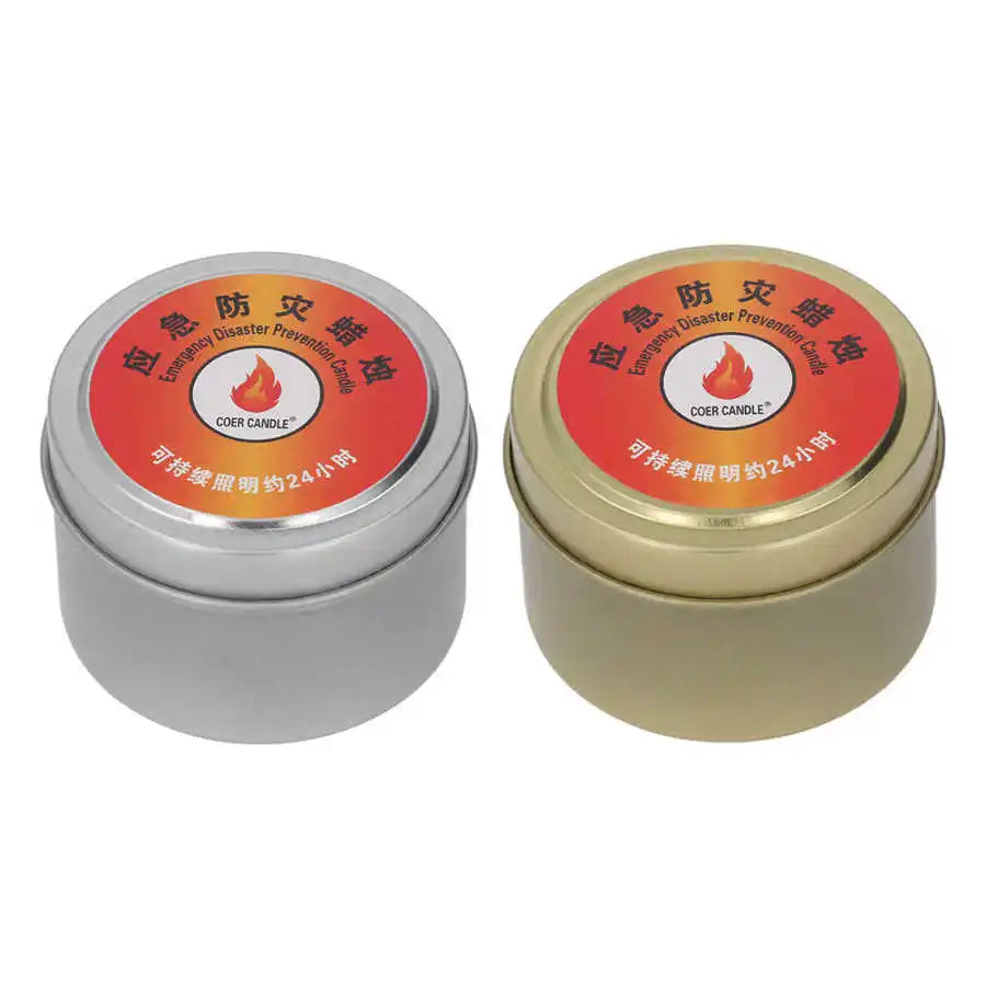 Outdoor Survival Candle 24 Hours Windproof Bright Waterproof Smokeless Camping Candle for Home Wilderness