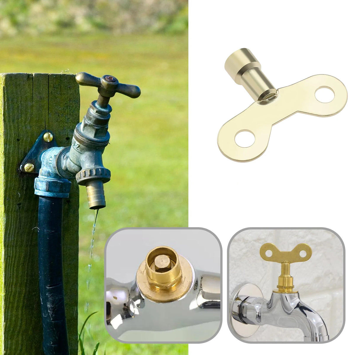10/5/1pcs Plumbing Hole Tap Key Tap Square Radiator Valve