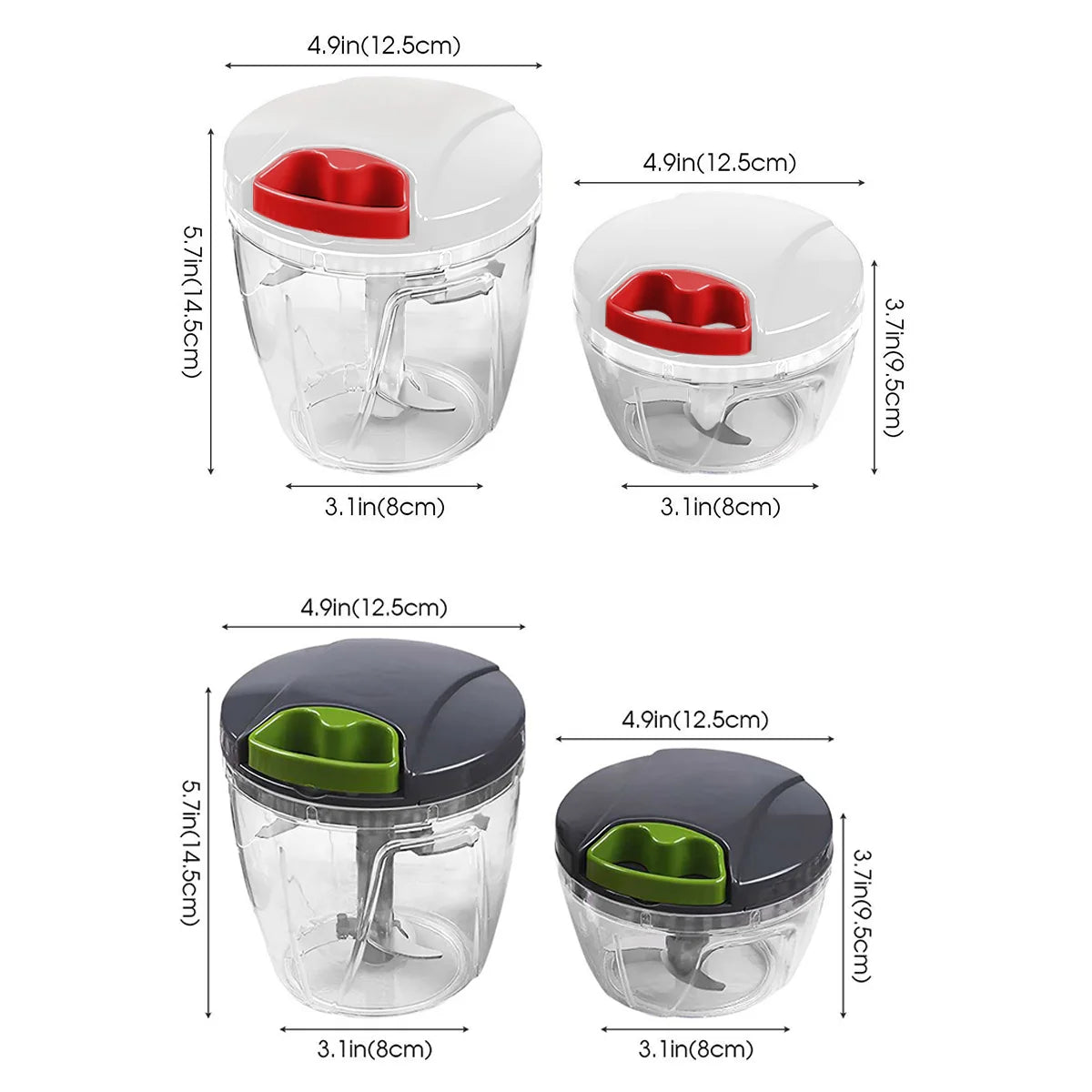 600/1000ml Manual Food Chopper Hand Pull String Vegetable Cutter