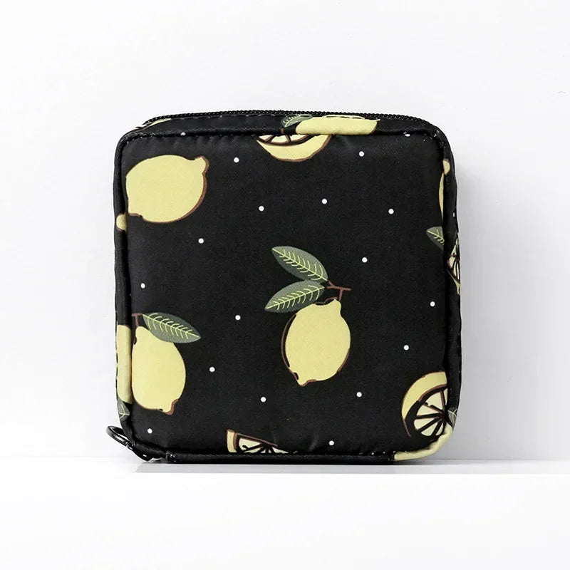 Women Girls Kawaii Napkin Sanitary Pads Bag Pouch Organizer Cosmetic Makeup Tampon Bags Cute Travel Gadgets Lipstick Storage Bag