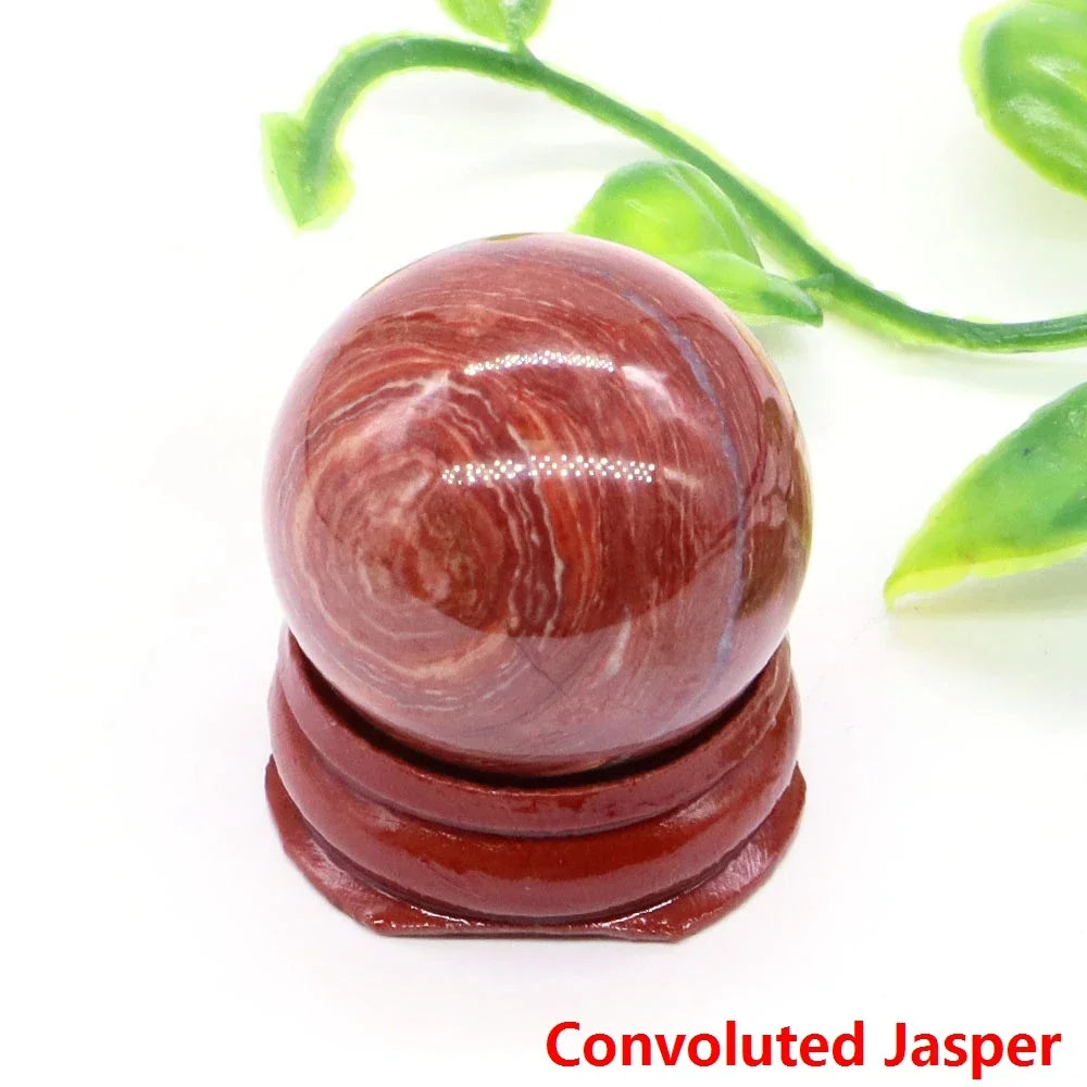 30MM Crystal Ball Natural Reiki Healing Quartz Stone Globe Energy Gemstone Fengshui Sphere Wicca Chakra Massage Home Decor Gifts