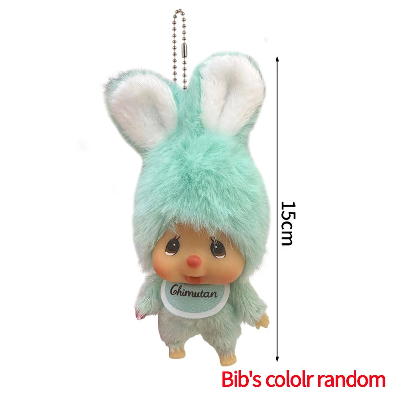 Monchhichi Keychain Kawaii Keychains for Bags Monchhichi Doll Hanging Pendants Children's Day Birthday Gift 몬치치
