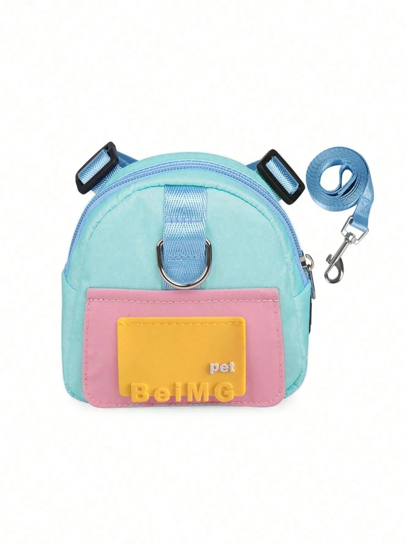 Pet Backpack & Leash Combo (1 Set) - 4 Colors, Breathable & Adjustable | Outdoor/Daily Gear for Small & Medium-Sized Dogs