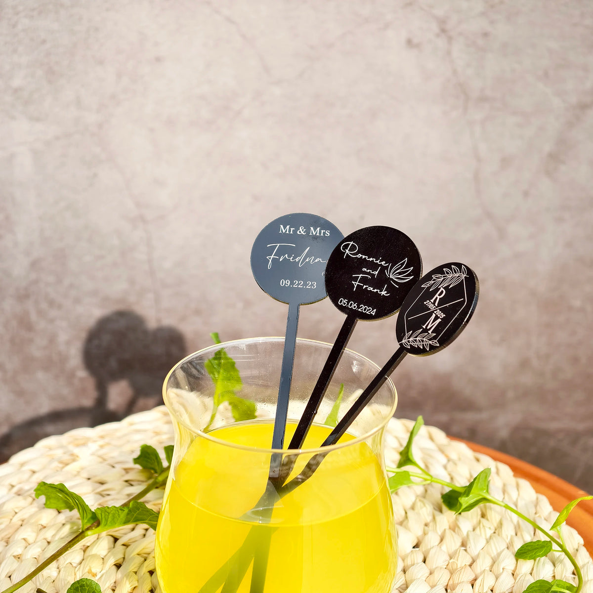 30/50/100pcs Custom Cocktail Stirrers Personalised Drink Stirrers