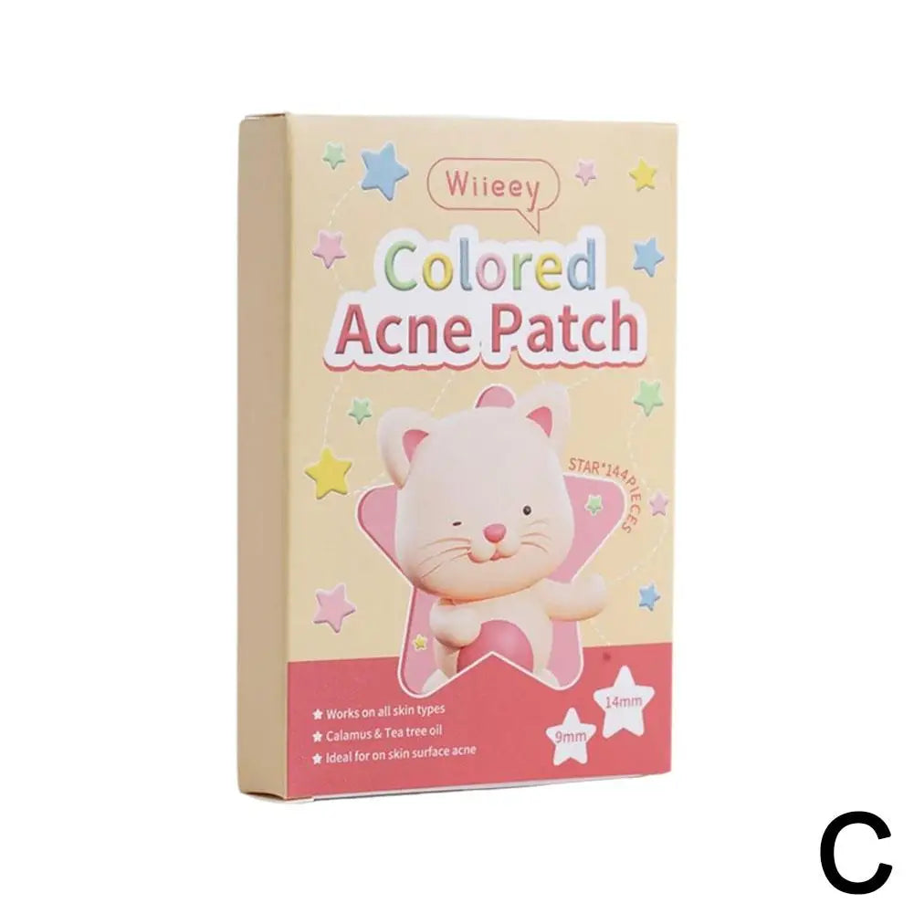144Pcs/Set Star Pimple Patch Acne Colorful Invisible Acne Removal Skin Care Stickers Concealer Face Spot Beauty Makeup Tools