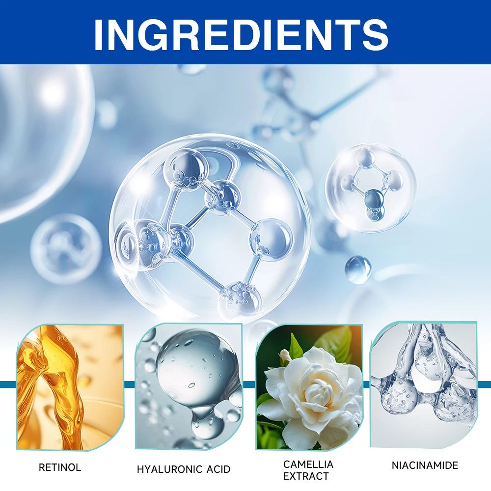 Retinol Cream Serum Combo Set Remove Wrinkle Firming Lifting Whitening Brightening Moisturizing Hyalronic Acid Facial Skin Care
