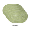 Set Oval Rop Cotton Braided Table Place Mats Braided