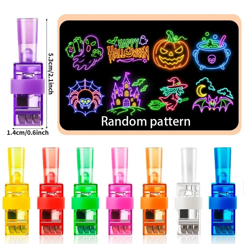 Neon Halloween LED Finger Lights, Pack of 40