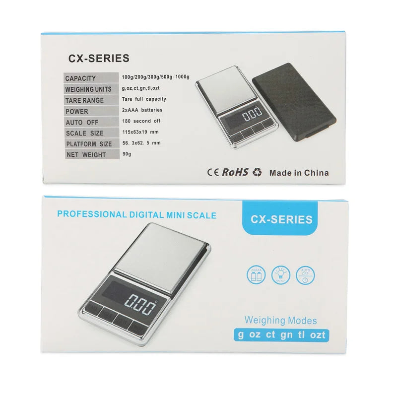 Electronic Pocket Jewelry Scale Balance Gram 0.01/0.1g Accuracy for Gold Precision Mini Pocket Scale Smart Kitchen Weight Scales