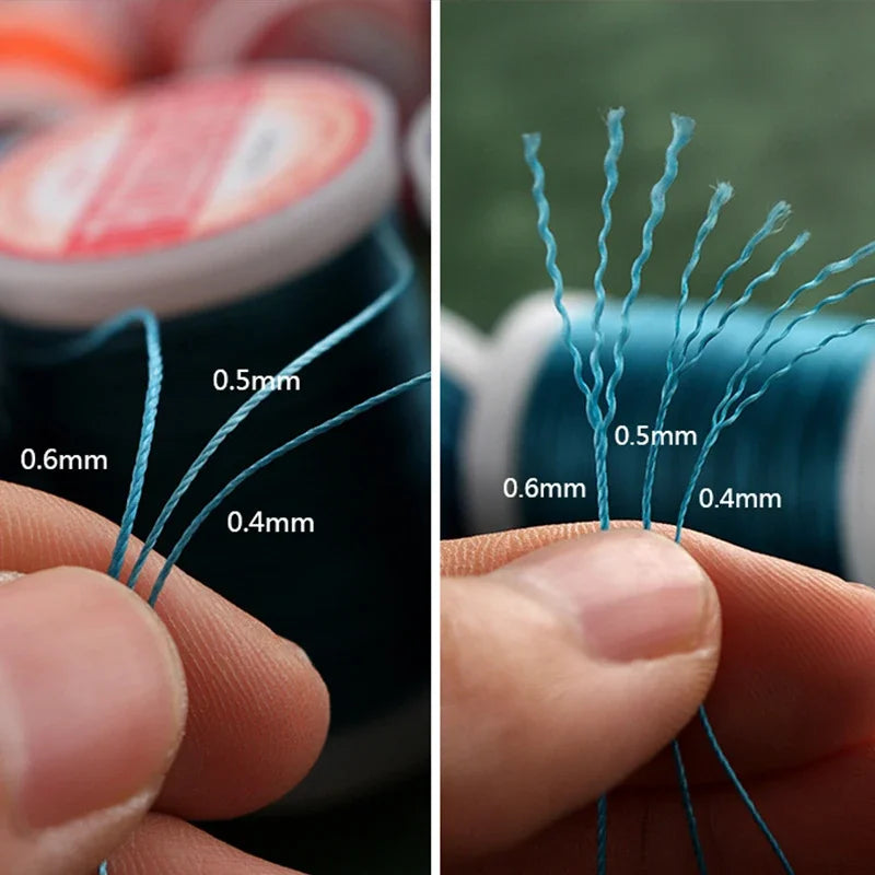 hilo elástico costura Waxed Thread Accessories Leather Craft Sewing Thread Round Waxed Thread Polyester Cord Wax Coated Strings