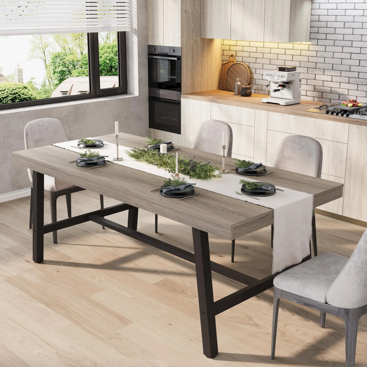 GarveeLife 70.87 Inch Rectangle Dining Room Table for 6-8